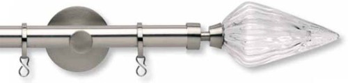 Copes Options Glass Spear 19mm Metal Curtain Pole Set