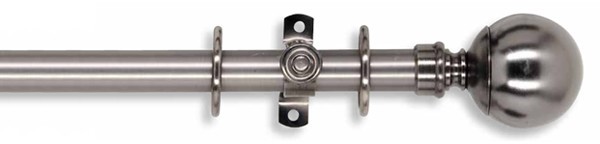 Copes Steelus Ball 19mm Metal Curtain Pole Set