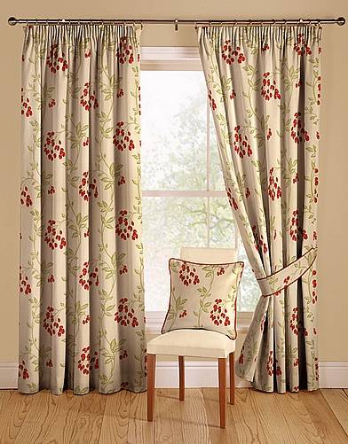 Amy Terracotta Ready Made Curtains