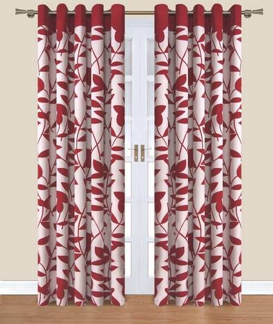 Antico Red Ready Made Curtains