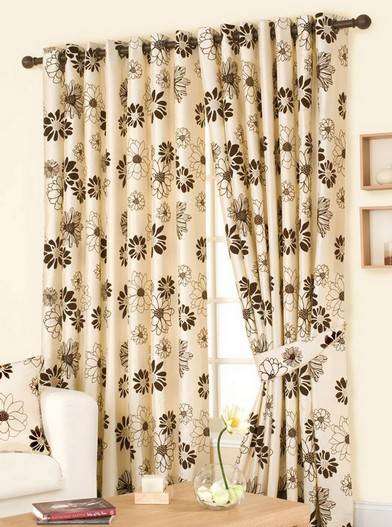 Azalea Brown Ready Made Curtains