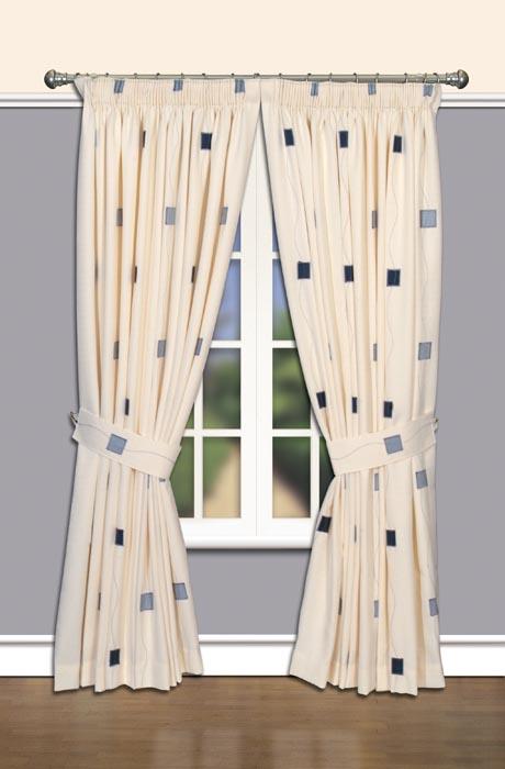 Cubik Blue Curtains