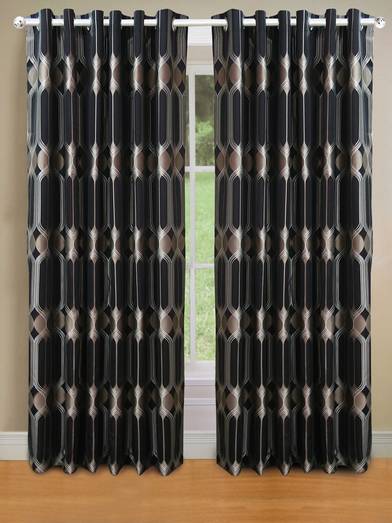 Deco Black Ready Made Curtains