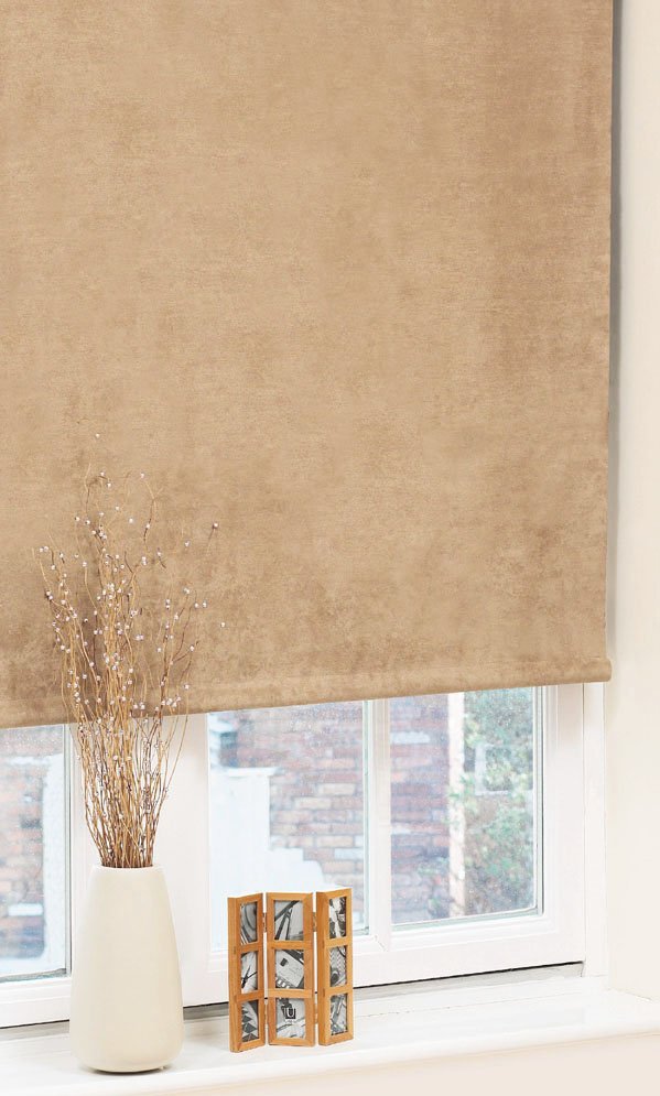 Faux Suede Boston Roller Blind Fawn