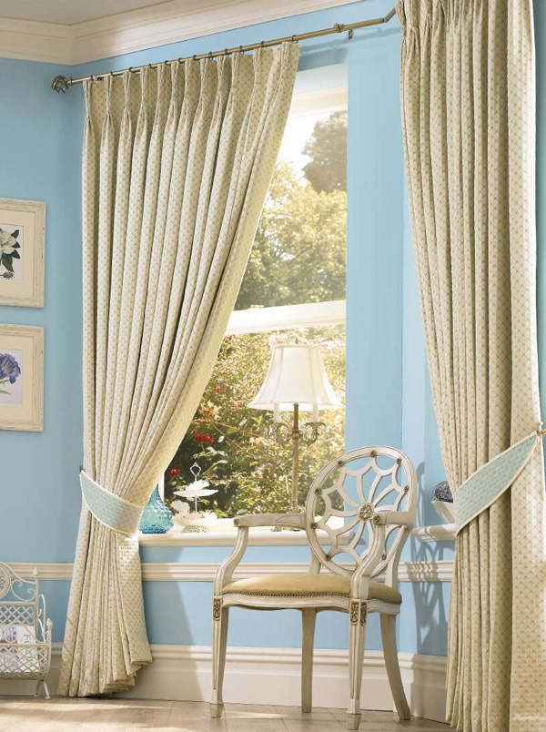 Omega Cornflower Kitchen Curtains