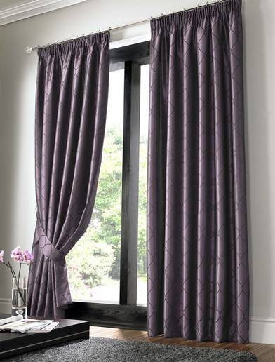 Osbourne Aubergine Ready Made Curtains