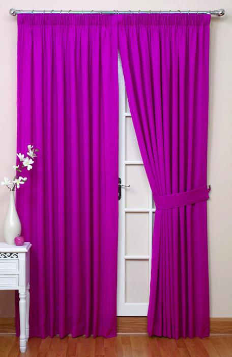 Rio Tape Hot Pink Ready Made Curtains