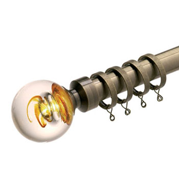 Serene Smoke Rings Amber Curtain Pole