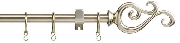 Swish Elegance Gold Scroll 16/19mm Extendable Curtain Pole