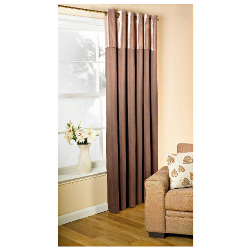 Tesco Velvet Taffeta Lined Eyelet Curtains