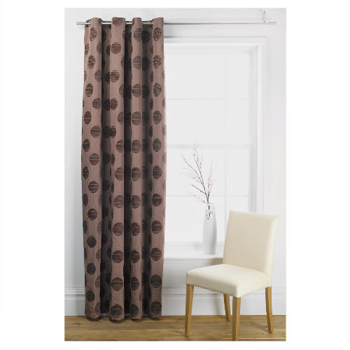 Tesco Chenille Spot Lined Eyelet Curtains